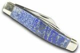 Pocket Knife with Lapis Lazuli Inlays & Matching Base #370732-1